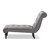 Baxton Studio Layla Mid-Century Retro Modern Grey Fabric Upholstered Button-tufted Chaise Lounge