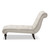 Baxton Studio Layla Mid-Century Modern Light Beige Fabric Upholstered Button-tufted Chaise Lounge