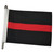 Super Tough Thin Red Line Motorcycle Flag - 6" x 9"