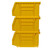 24-Pack, Quantum HD Yellow High Density Stackable Plastic Storage Bin - 4x5x3