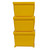 24-Pack, Quantum HD Yellow High Density Stackable Plastic Storage Bin - 4x5x3