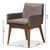 Baxton Studio Nexus Mid-Century Modern Walnut Wood Finishing and Gravel Fabric Upholstered Arm Chair (Set of 2)
