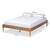 Baxton Studio Colette French Bohemian Ash Walnut Finished Wood Queen Size Platform Bed Frame