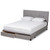 Baxton Studio Netti Light Gray Fabric Upholstered 2-Drawer Queen Size Platform Storage Bed