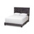Baxton Studio Candace Luxe and Glamour Dark Grey Velvet Upholstered Full Size Bed