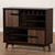 Baxton Studio Margo Mid-Century Modern Two-Tone Walnut Brown and Black Finished Wood Wine Storage Cabinet