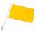 15-Inch x 12-Inch Solid Yellow Polyester Car Flag