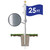 25-Ft. Super Tough Satin Finish Commercial Grade Sectional Flagpole