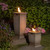 LP Gas Outdoor Fire Column with Slate Finish- Large