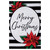 Poinsettia Stripes Christmas Garden Flag - 12in x 18in