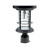 Solar LED Silo Post Light - 100 Lumens - 2700K - Black Finish - Gama Sonic