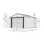 Arrow Murryhill 12' x 10' Steel Storage Garage/Building - Gray