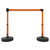 Banner Stakes 15' Barrier System with 2 Bases, Posts, Stakes and 1 Retractable Belt; Blank Orange - PL4203