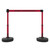 Banner Stakes 15' Barrier System with 2 Bases, Posts, Stakes and 1 Retractable Belt; Red "DANGER – ENTRÉE INTERDITE" - PL4247