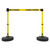 Banner Stakes 15' Barrier System with 2 Bases, Posts, Stakes and 1 Retractable Belt; Yellow "Cleaning in Progress" - PL4288