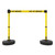 Banner Stakes 15' Barrier System with 2 Bases, Posts, Stakes and 1 Retractable Belt; Yellow "Out of Service" - PL4289