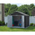 EZEE Extra High Gable - Galvanized Steel 10' x 8' Storage Shed - Charcoal/Cream