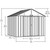 EZEE Extra High Gable - Galvanized Steel 10' x 8' Storage Shed - Cream/Charcoal