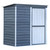 Galvanized Steel  6' x 4' Storage Shed-in-a-Box - Charcoal