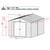 Arrow Select 10' x 12' Steel Storage Shed - Charcoal