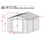 Arrow Select 10' x 12' Steel Storage Shed - Flute Gray
