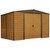 Woodridge 10' x 8' Steel Storage Shed in Coffee and Woodgrain