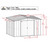 Arrow Classic Steel Storage Shed  10' x 8' Charcoal