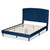 Baxton Studio Joanna Modern and Contemporay Navy Blue Velvet Queen Size Platform Bed