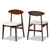 Baxton Studio Daria Mid-Century Modern Wood 2-Piece Dining Chair Set