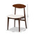 Baxton Studio Daria Mid-Century Modern 2-Piece Dining Chair Set
