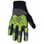 General Electric High-Vis Impact Resistant Mechanics Gloves - Black/Green - GG417 - Single Pair