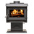 Ashley 1,200 sq ft 2020 Small Wood Stove with Nickel Spring Handle