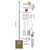 Independence Series 70ft 3 Sections Commercial Flagpole - .375in Wall Thickness - 12in Butt Diameter