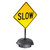 Tip-n-Roll Portable Pole Rolling Sidewalk Sign Holder - TNR-PP