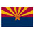 Arizona 4X6ft Nylon Flag with Indoor Pole Hem and Fringe