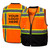 Custom Pyramex RVZ44B Type R Class 2 High-Vis Two-Tone Black Bottom Mesh Safety Vest