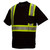 Custom Pyramex RTS23 Type O Class 1 Enhanced Visibility Short Sleeve T-Shirt - Black
