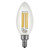 CASE OF 24 - LED B10 Clear Glass Filament Bulb - 5.5 Watt -60 Watt Equiv. - Euri Lighthing (6 Packs of 4 Bulbs)