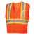 Orange Pyramex Safety RVHL27 Series Type R Class 2 Two-Tone Mesh Breakaway Safety Vest