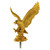 Gold Eagle On Approach Flagpole Topper