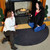 Canyon Polyester 6' Half Round Hearth Rug - Black