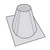 8'' Superior 0 - 6/12 Roof Flashing - 24'' Base