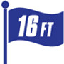 Outrigger Wall Mount Series 16 ft. Flagpoles