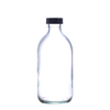 300ml Clear Alpha Sirop Bottle with Black EPE Lined Lid