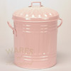 Galvanised Metal Painted Mini Dustbin in Pink