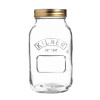 A 1000ml Kilner Jar  with a separate metal heat sealable disc and 68MM screw band.