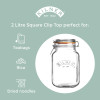 Kilner 2 Litre Square Clip Top Jar