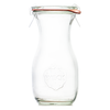 A 250ml glass Weck carafe bottle with detachable clip on  lid.