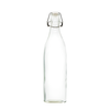 1 litre square based swing stopper glass bottle