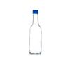330ml Clear Glass Mineral Bottle with blue duet cap